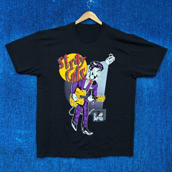 Stray Cats Self Titled Album Rockabilly Graphic T-Shirt Size XL - Picture 1 of 4
